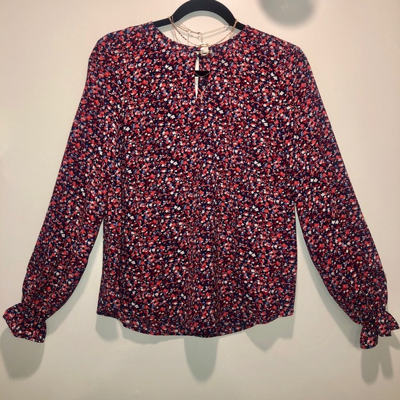 ✨MICHAEL KORS FLORAL LONG SLEEVE BLOUSE  ✨ - Picture 2 of 5